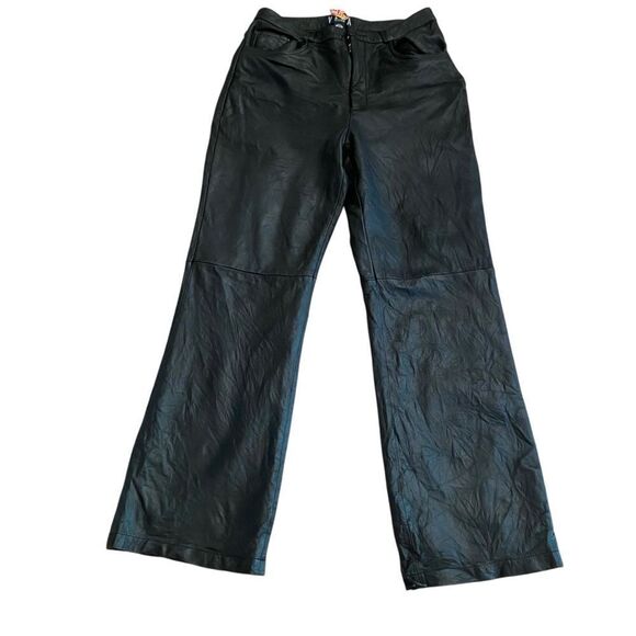 VEDA Black Leather Pants Size 4 - Picture 5 of 9